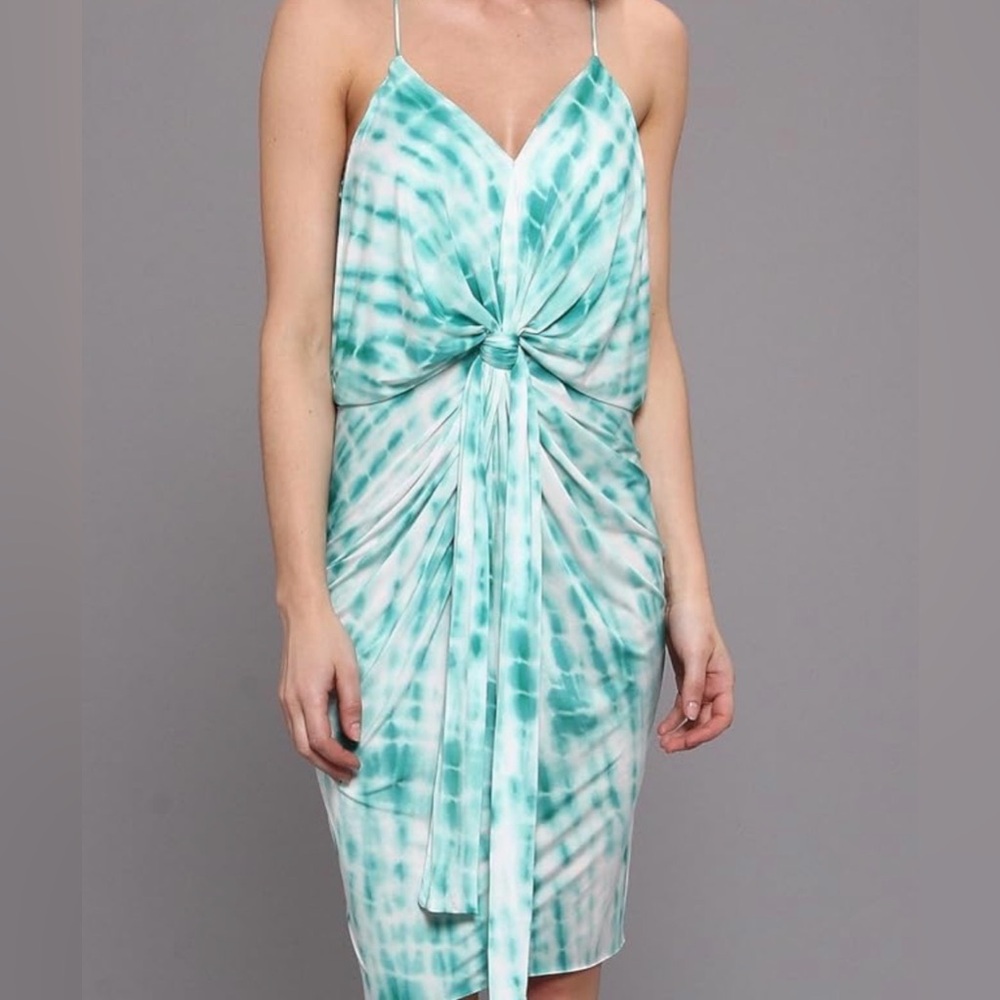 Green Tie-Dye Dress